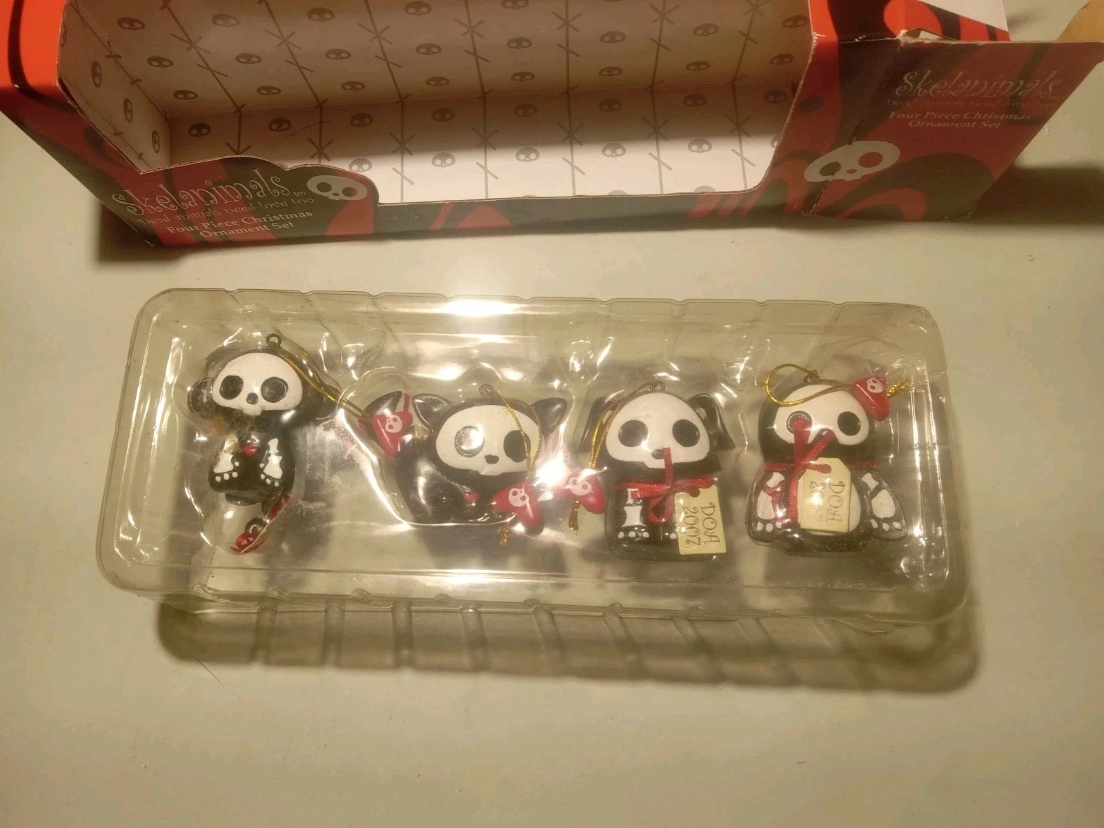 "SKELANIMALS" Kurt S. Adler Four Piece 2007 Christmas Ornament Set, New! image 9