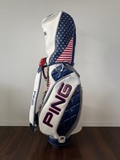 PING American Flag Design White cart bag golf carry caddy bag rare japan used