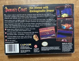 Demon's Crest (SNES) Cartridge w/ Box, Inserts & Manual CIB 