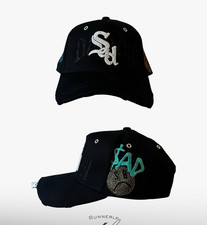 Sad Boys Logo Baseball Cap Hat Black Solid Un...