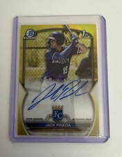 2023 BOWMAN CHROME JACK PINEDA YELLOW REFRACTOR FIRST BOWMAN 19/75