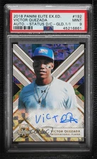 2018 Elite Extra Edition Status Gold Die-Cut 1/1 Victor Quezada PSA 9 Auto 03mo