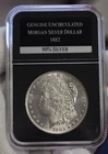 1882 US Morgan Silver Dollar $1 Unc Details (Cleaned) PCS Slab