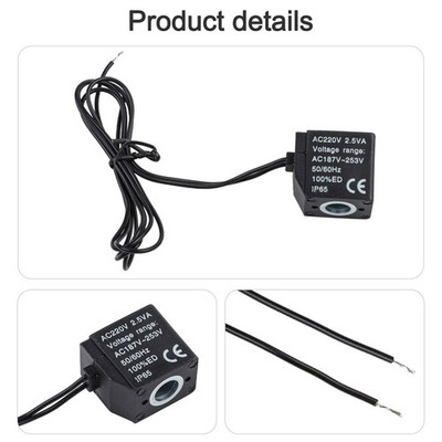 Platzsparende Magnetventilspule 1 Stück DC12V/AC110V/AC220V 30cm Kabellänge
