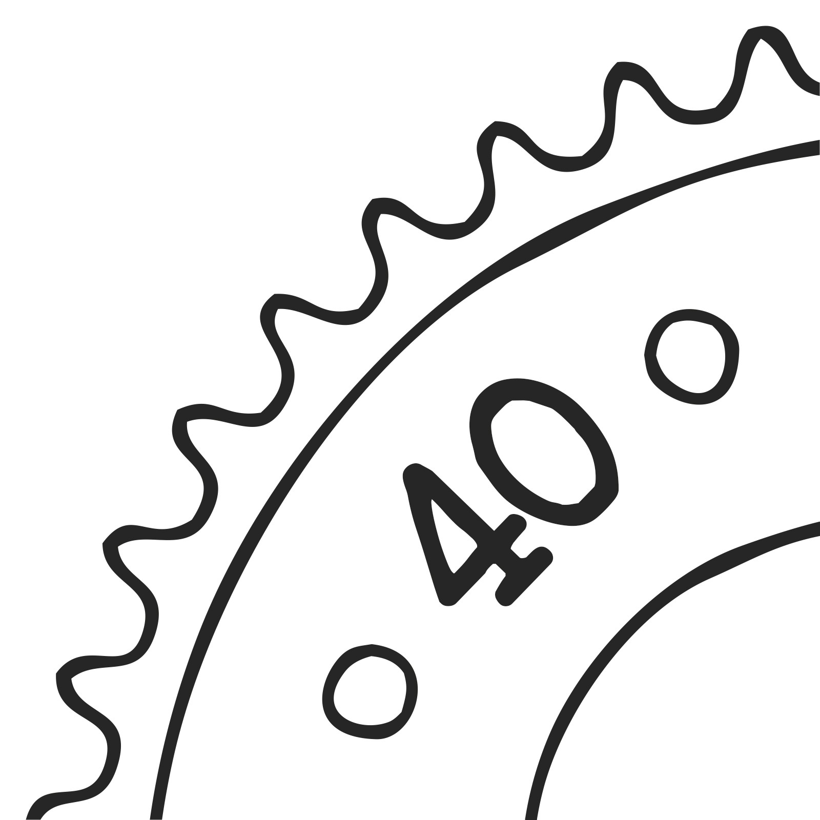 Kettenrad 40 ZäHne Kawasaki Kh 400 [KH400A] 76-77; Teilung 530-image