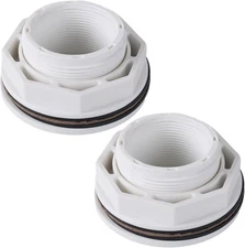 TonGass (2-Pack) 1 1/2" Above Ground Pool Inlet Return Fitting SP1023, White 