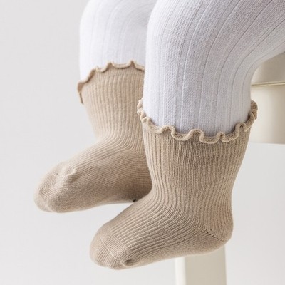 Girls Princess Pattern Socks Pure Cotton Mid Calf Comfort Fit Toddlers Wear