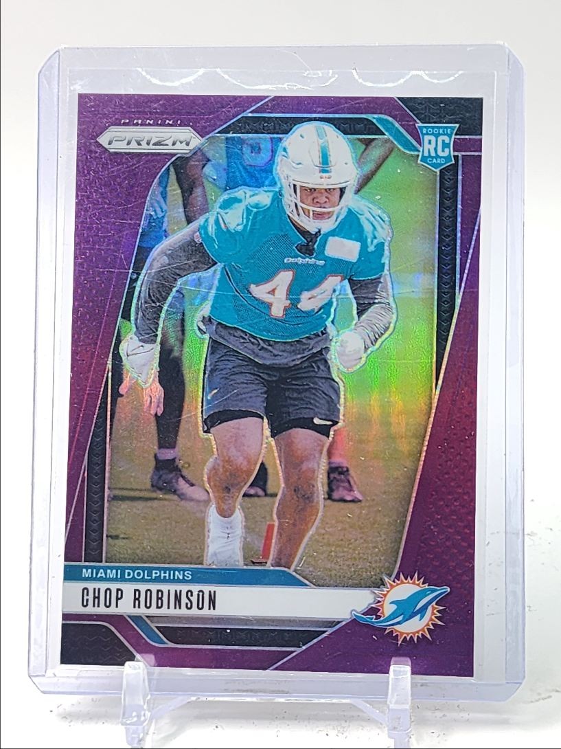 CHOP ROBINSON 2024 PANINI PRIZM ROOKIE PURPLE DOLPHINS #319 RC /125 Q3615