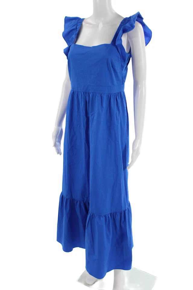 Женский макси-сарафан London Times с квадратным вырезом на синей молнии размер 6 - Изображение 2 из 4