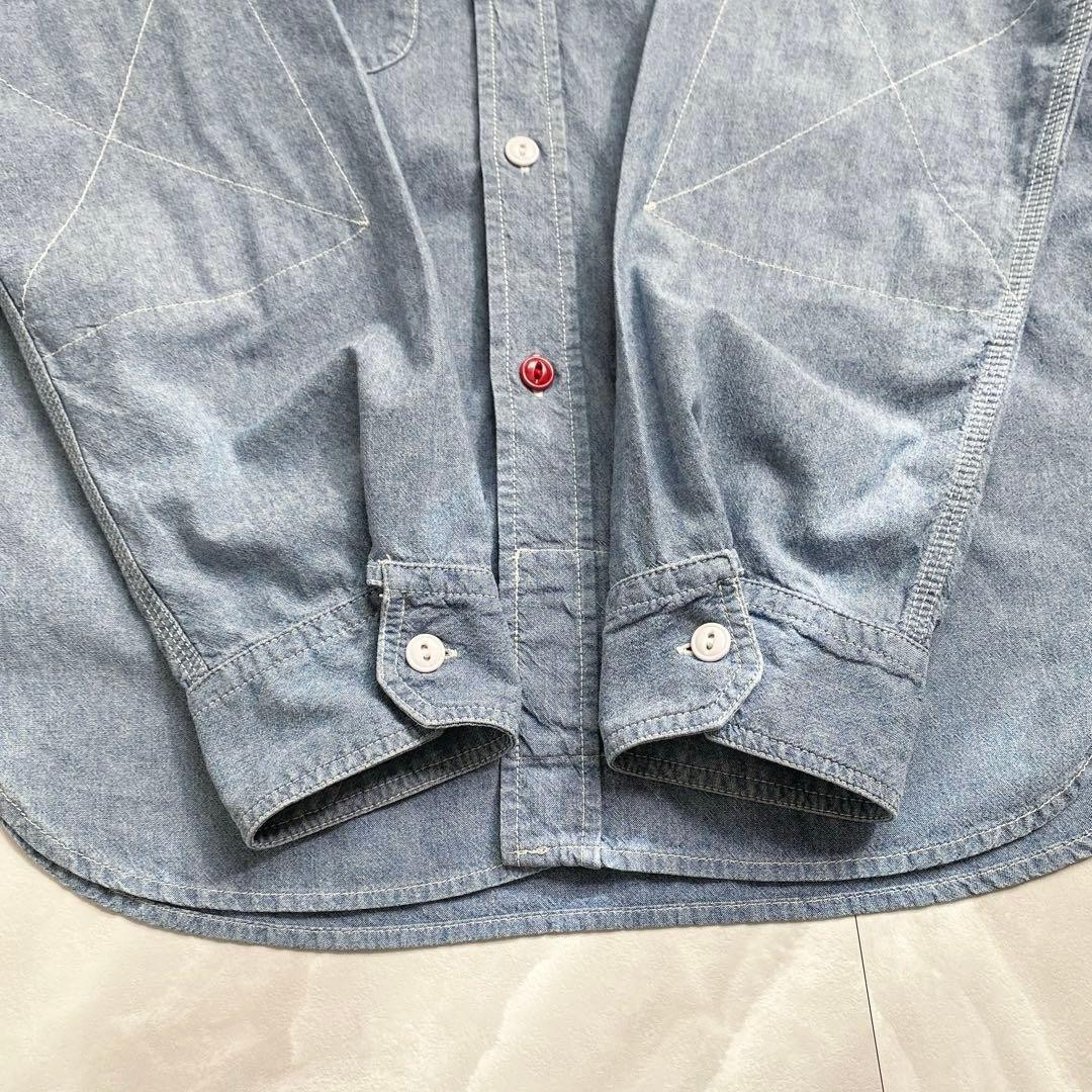 A18675 Engineered Garments Chambray Work Shirt Ma… - image 5