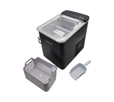 EUHOMY Eiswürfelmaschine 12kg/24h 9 Eiswürfel 2 Größen Küche Silber