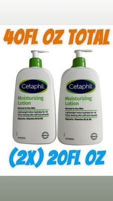 Cetaphil Moisturizing Lotion Two 20 Floz Normal To Dry Skin 2 Pack(40Fl Oz Total
