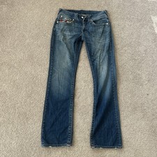 True Religion Men s 31x31 Straight Leg Blue Medium Wash Denim Jeans World Tour