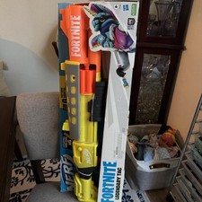 Nerf Fortnite Legendary TAC Dart Blaster Yellow Glow Lap Design 6 Dart Mega