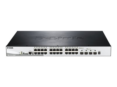 D-Link 28-Port Smart Managed PoE+ Gigabit Stack Switch 4x 10G|green 3.0 24x