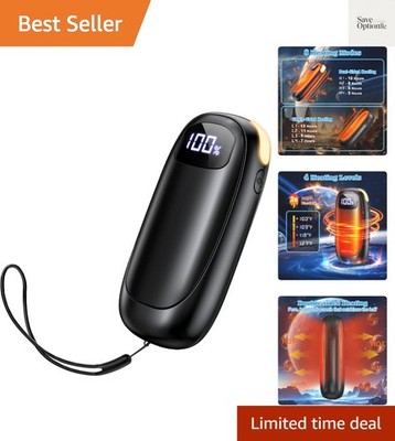 Hand Warmers Rechargeable, Electric Dual-Sided Heating with LED Display & Fla...