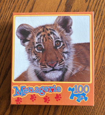NEW Sealed Menagerie 100 Piece TINY TIGER Jigsaw by Mega Puzzles Collection