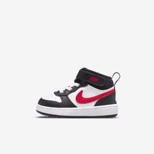 Nike Court Borough Mid 2 Toddler Shoes White/White/Black/University Red
