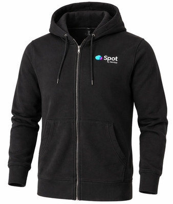 Spot by NetApp Hoodie Men's Medium Black Zipper Drawstring Flexera 22'' W x 25'' L