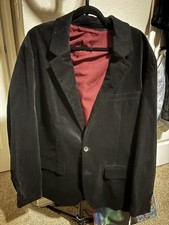 Target Men's Black Velvet Blazer Notch Lapel One-Button Solid L