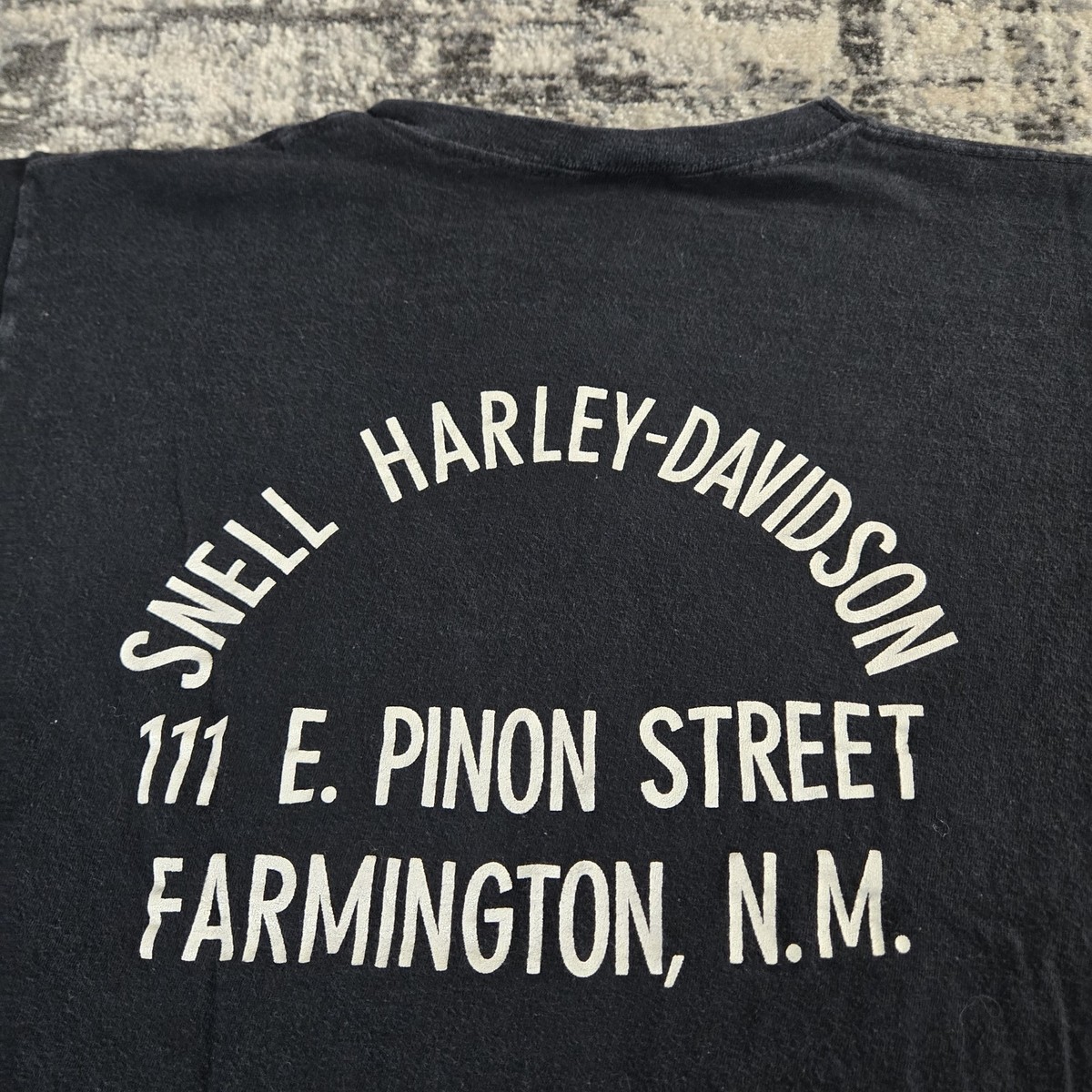Vtg 70s Harley-Davidson Champion Blue Bar T-Shirt Large Bar
