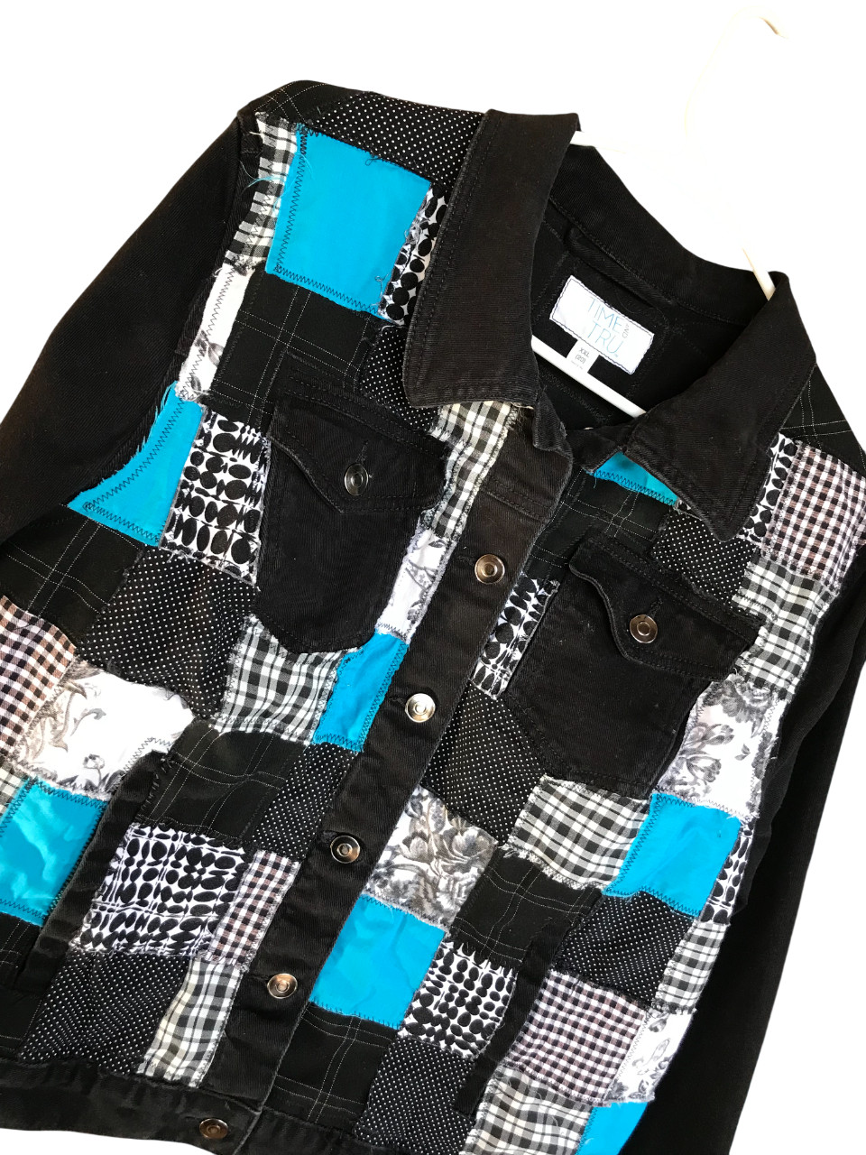 Upcycled Patchwork Denim Jacket Handmade Bohemian… - image 6