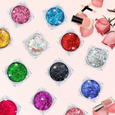 Body Glitter Face Glitter Hair Glitter Gel, 12 Colors Holographic Chunky Glitter