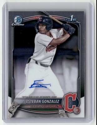 2025 Bowman Chrome 1st Prospect - Esteban Gonzalez Auto Cleveland Guardians