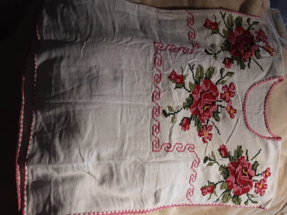 Mexican Blouse Cross stich white L - Image 3 of 4