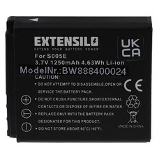 Batterie pour Panasonic Lumix DMC-FX10 DMC-FX100 DMC-FX07 DMC-FX01 1250mAh 3,7V