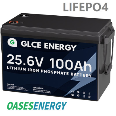 24V 100Ah LiFePO4 Lithium Battery Solar Motorhome Boat Battery BMS 12000+ Cycles