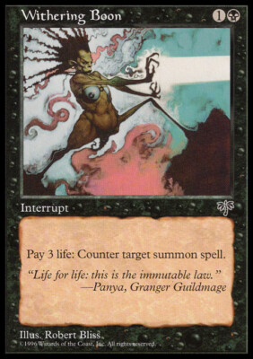 MTG WITHERING BOON ITALIAN POOR - DONO AVVIZZENTE - MRG - MAGIC
