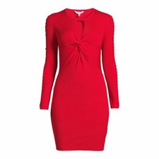 No Boundaries Juniors' Long Sleeve Cutout Twist Front Sweater Dress Size M 7-9