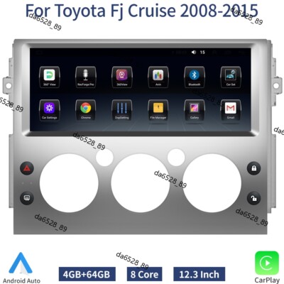 12.3'' For Toyota Fj Cruise 2008-2015 Car GPS Navigation Stereo Radio 4+64G+CPLAY