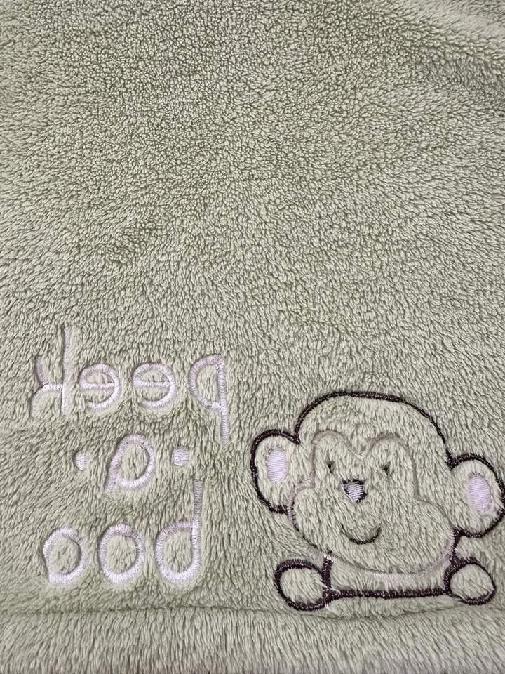 Aplique manta bebé mono tiddliwinks verde felpa polar 30x40" Foto 4 de 4