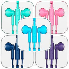 Earphone Headphones with Microphone, Volume Control, Thin Silicone in Ear Tips