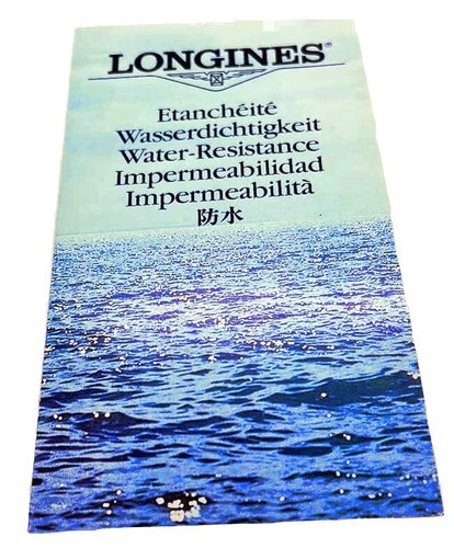 LONGINES - Original Book Zertifikat WATER-RESISTANT NEU - RAR - Bild 1 von 6