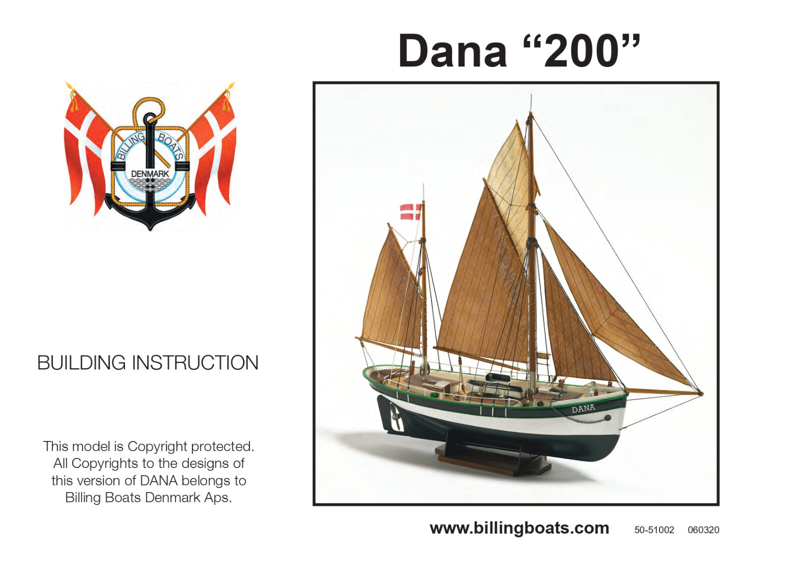Dana Billing Boats BB200 maquette de bateau de pêche en bois 1:60