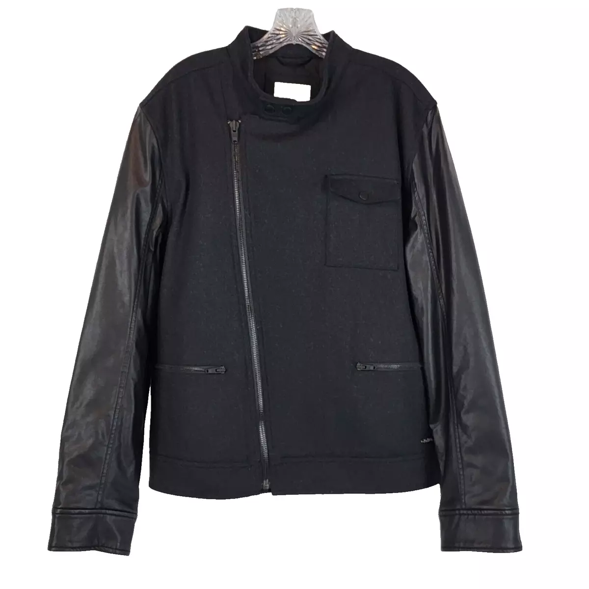 Calvin klein jeans leather deals jacket