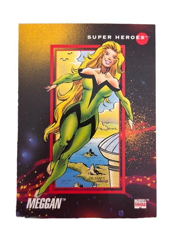 Excellent: Vintage 1992 Impel Marvel Universe Meggan Trading Card