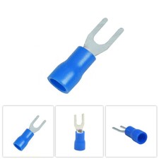 1000  Blue 22-16 AWG 8 Stud Insulated Fork U Crimp Wire Terminal SV1.25-4S