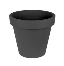 Blumentopf Pflanzkübel Pflanztopf 60cm rund Kunststoff Gefäß Übertopf anthrazit