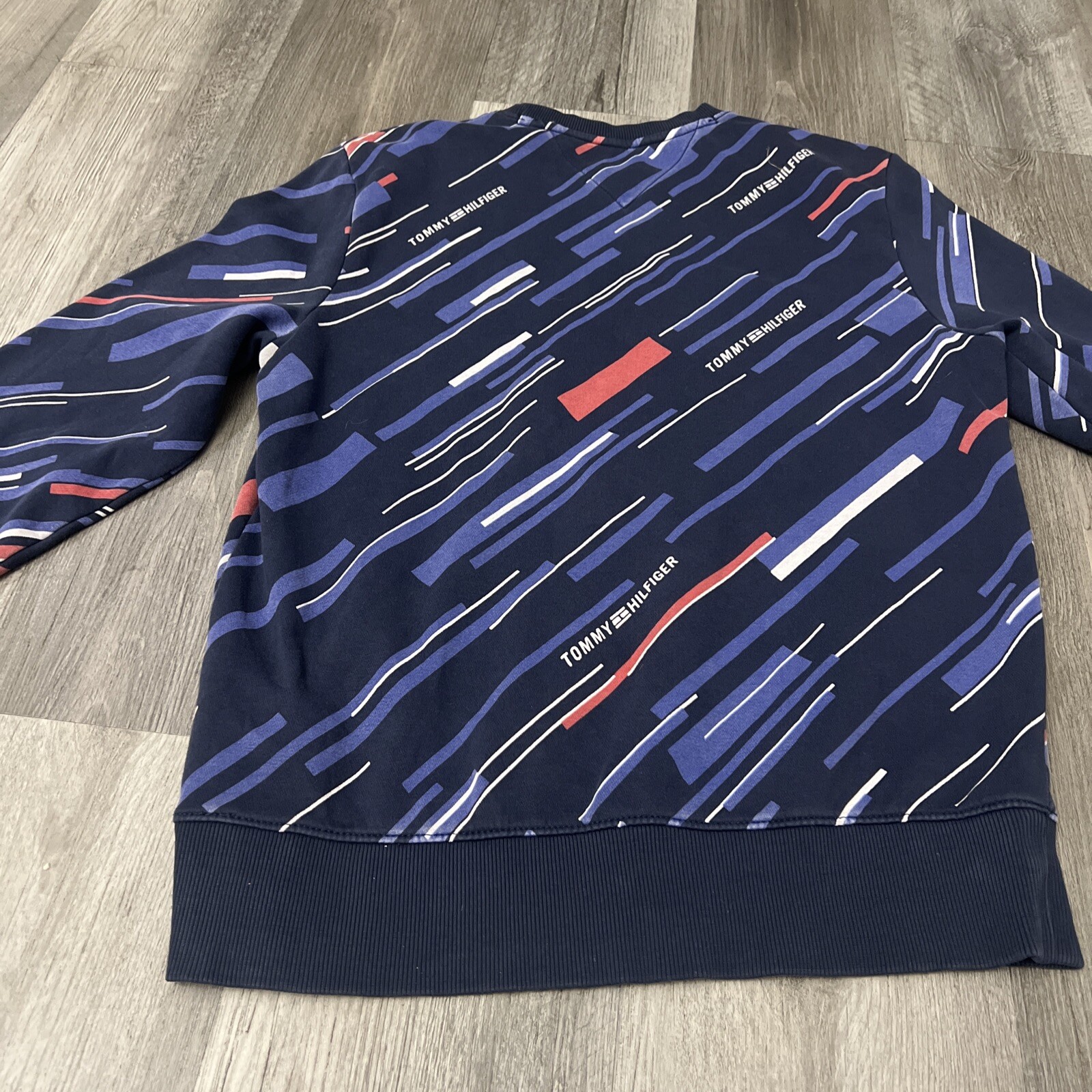 Tommy Hilfiger Men's Wear Out Essential Logo Fleece Pullover Navy image 3