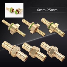 Brass Hose Tail Bulkhead Connector Bulkhead Fitting 6mm-25mm For Fuel Air Water