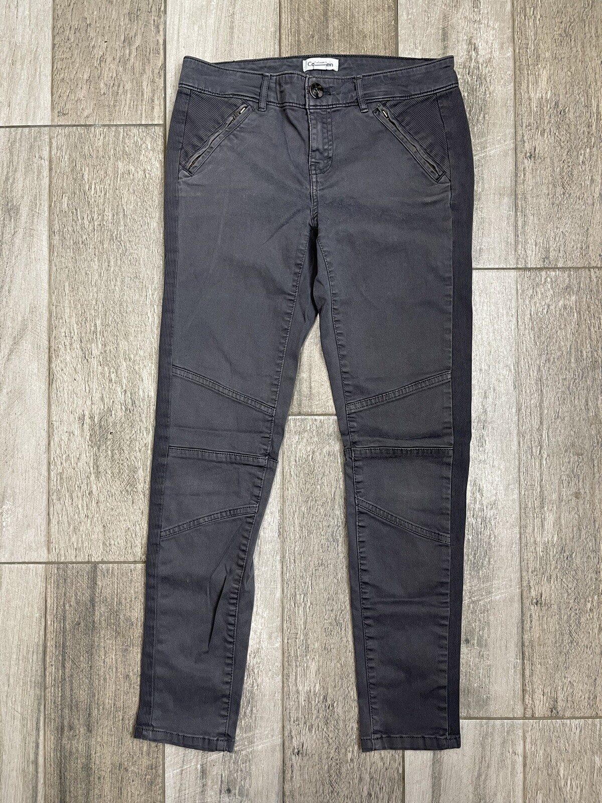 Womens Size 0 Gray Denim Zip Pockets 29x27