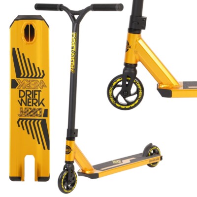 Driftwerk Stunt Scooter Tretroller Kinderroller Cityroller DS2 Ano Gold eloxiert