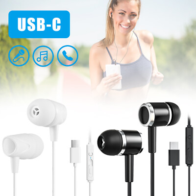 USB C Type C In-Ear Wired Earbuds Connector Earphones Headphones For Samsung Lot