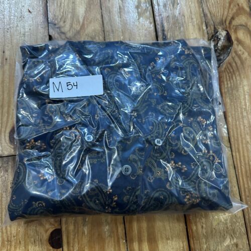 VTG Dockers Shirt Mens 2XLT Blue Paisley AOP Long Sleeve Button Down - EUC - Picture 9 of 9