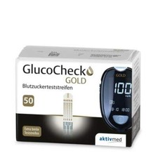 GlucoCheck Gold Blutzuckerteststreifen von aktivmed, Teststreifen für Diabetiker