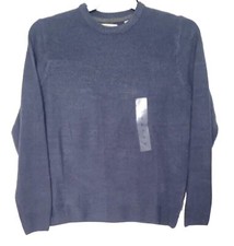 Weatherproof Vintage Mens Medium Steel Blue Heather Crew Neck Sweater Sz MEDIUM